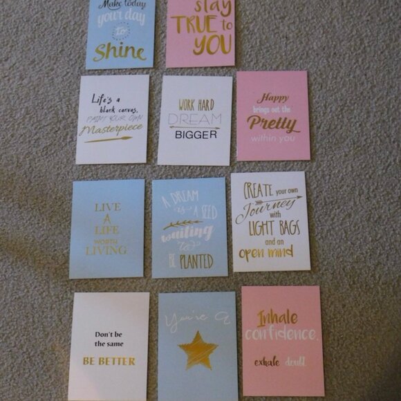 Inspirational Desk posters Daily Affirmation Cards Set - Picture 1 of 3
